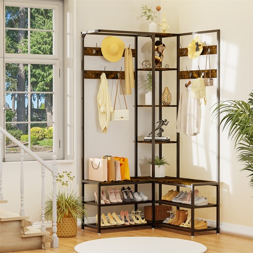 Entryway hall tree with - 6-in-1,